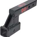 TOPTOW 64122 2-inch Receiver Trailer Hitch Extension Riser with 4.25-inch Rise/Drop, 7" & 9" Extender, 2-inch Solid Shank, 10000lbs Towing Capacity, Anti-Rattle Bolt (4" Drop/Rise)