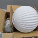 KCO Lighting Mid Century 1-Light Globe Pendant Light Industrial Vintage Brass Gold Pendant Lighting Fixture Kitchen Island Adjustable White Glass Hanging Ceiling Lights