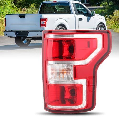 Passenger Side Tail Light Assembly Compatible with Ford F150 F-150 2018-2020 With Halogen Bulb and Harness Right Tail Lamp