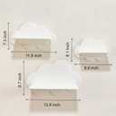 3 Pcs Nursery Floating Shelves White Cloud Shelf Cute Decorative Acrylic Wall Shelves for Home Decor
