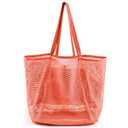 HOHOM Beach Bags for Women, Summer Travel Mesh Tote Bag with Large Inner Pocket, Sandproof Woven Shoulder Handbag Swim Pool Bag, Suit for Family Vacation Essentials