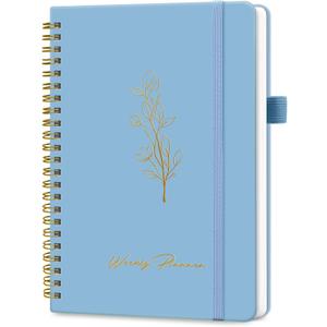 Undated Weekly Planner, Weekly To Do List Notebook with Goal & Habit Tracker Organizer, A5 Weekly Planner Notebook with Spiral Binding, 6.1" x 8.2" - Blue