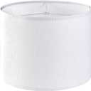 GO&SO White Textured Drum lampshade Medium Lamp Shade 13" Top x 13" Bottom x 10" High (Spider) Modern Linen Lamp Shades for Table Lamp Bedside Lamp Natural Linen Replacement Assembly is Required