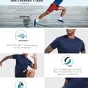 OYGSieg 5 Pack Workout Shirts for Men Short Sleeve Athletic Active Tops Quick Dry Crew Neck T Shirt for Running (XXL)