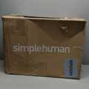 simplehuman 40 Liter / 10.6 Gallon Slim Kitchen Step Trash Can With Secure Slide Lock, Black Plastic