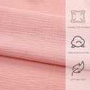 Frienda Muslin Hooded Beach Towel for 0-3 Years Kids Soft Muslin Bath Poncho for Baby Absorbent Fast Drying Blankets for Boys Girls Newborns Toddler Beach Pool Bath Essentials(Pink)
