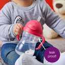 b.box Sippy Cup with Weighted Straw (2-Pack). Leak Proof, Easy Grip. BPA Free & Dishwasher Safe. Ideal for Babies 6m+ to Toddlers (pistachio + apple, 8oz)