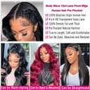 22 Inch Body Wave Lace Front Wigs Human Hair Pre Plucked for Black Women 13x4 Frontal Wigs Human Hair 200 Density Glueless Wigs Human Hair