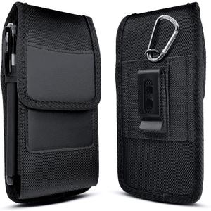 Holster for Samsung Galaxy S26+ Plus 5G, S25+, S24+, S24 FE, S23+, S23 FE, S22+, S21+, A54 A35 A25 Cell Phone Belt Holder with Clip, ID Card Slot Carrying Pouch Cover (Fits Phone with Case on)