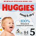Huggies Size 5 Diapers, Snug & Dry Baby Diapers, Size 5 (27+ lbs), 84 Count 