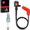 Ignition Coil Pack and spark plug For HONDA TRX250EX RECON 250 TRX250TE TRX250TM TRX250X Fourtrax 300 TRX300FW TRX300 1988-2018