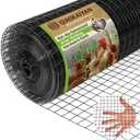 16" x 50' Black Hardware Cloth - 1/2inch 19 Gauge Chicken Wire Hot Dipped Galvanized Mesh Roll for Chicken Coop, Poultry Cage, Garden & Animal Fencing