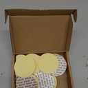 PATIKIL 51mm/2.01" Foam Lid Liner 60pcs Adhesive Round PS Pressure Sensitive Seals, Cap Liners Resistant Tamper for Plastic Glass Jar Bottle Cap Canning Vials Seals Black Text, White