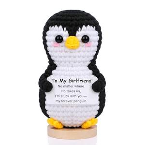 JoycuFF Easter Basket Stuffers for Girlfriend, Anniversary Romantic Gifts for Women, Handmade Positive Penguin Birthday Gift for Girlfriend 2 Pack