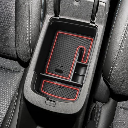 EDBETOS Center Console Organizer Tray Compatible with 2024 2025 2026 Chevy Trax Accessories LS 1RS LT 2RS ACTIV Interior Secondary Armrest Storage Box Insert Tray, Red