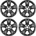 4-Pack Wheel Skins Compatible with Chevrolet Chevy Equinox 2010 2011 2012 2013 2014 2015, 17 inch, 10-17 Chevy Equinox Wheel Rim Skin (Bright Black Color)