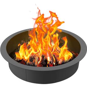 VEVOR Fire Pit Ring, 44-Inch Outer/39-Inch Inner Diameter, 10inch Height 2.5mm Thick Fire Pit Insert, Heavy Duty Carbon Steel Liner DIY Campfire Ring Above or In-Ground, for Outdoor Camping, Bonfires