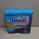 Finish Gelpacs Dishwasher Detergent, Orange Scent, 54 Count