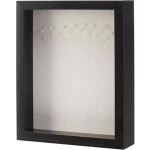 Amazon Basics Shadow Box Wood Rectangular Frame, 8" x 10", Black