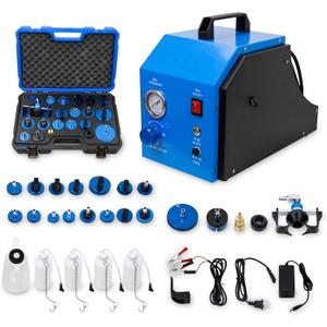 Electric Brake Bleeder Kit, 4-Wheel Simultaneous Smart Pulse Fluid Exchanger, DC 12V /AC 110V Automotive Brake Fluid Oil Exchanger Machine for All Vehicles One-Person Operation