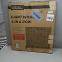 SPORT BEATS Giant Wooden 4 in a Row Game with Folding Catch Tray | Patented Wall Mountable Outdoor & Backyard Game | Includes Carry Bag, Detachable Legs