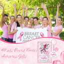 20 Sets Breast Cancer Awareness Gifts, No One Fights Alone Keychain with Pink Fight Ribbon Boxing Glove, Fight Hope Love Card (Glove)