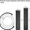 Magnetic Watch Band, Silicone Watch Strap 20mm 22mm Smartwatch Bands, Quick Release Wristband Adjustable Magnetic Closure Women Men Watch Belt Compatible with Galaxy Gear S2 S3 GT2 Fenix 5S Plus