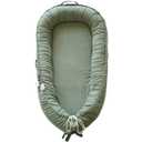 Infant Lounger, Baby Nest Cover for Baby Girls & Boys, Newborn Essentials for Baby 0-12 Months, 100% Cotton Breathable, Portable Travel Bed (Sage Green, Corduroy)