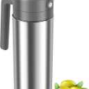 2 in 1 Oil Dispenser and Oil Sprayer, 304 Stainless Steel Oil Dispenser Bottle, 500ml Oil Sprayer for Cooking, Refillable Food-grade Oil Mister for Air Fryer, Salad, Frying, BBQ, Home Kitchen Gadget