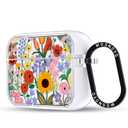 MOSNOVO for AirPods Pro 3 Case, Protective Clear Case with Shockproof Dual Layer Hard Luxe Metal Ring Designed for AirPods Pro 3 Generation - Blossom & Bloom