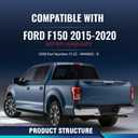 PIT66 Tailgate Molding Assembly, Compatible with 2015-2020 Ford F150 (NOT Fit Super Duty), Flexible Tailgate Cap Pad Molding Trim with Release Button,FL3Z-9940602-B, FL3Z9940602B