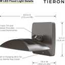 TIERONE 28W LED Flood Light with Remote Control 5 CCT tunable Outdoor LED Security Light for Gardens Garage UL Listed Residential Full Cutoff Wall Pack 3200LM IP65 Waterproof Dark Bronze 4 Pack