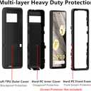 for Google Pixel 8A Case, Soft TPU Hard PC Heavy Duty Protective Case Shockproof Dustproof 3 in 1 Phone Cover for Google Pixel 8A Black