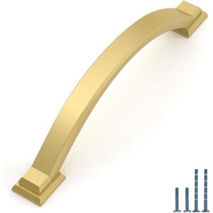 AOOTOCH 10 Pack 5 Inch Cabinet Handles Gold Cabinet Pulls Kitchen Cabinet Handles Kitchen Cabinet Hardware Kitchen Handles for Cabinets Gold Pulls for Cabinets