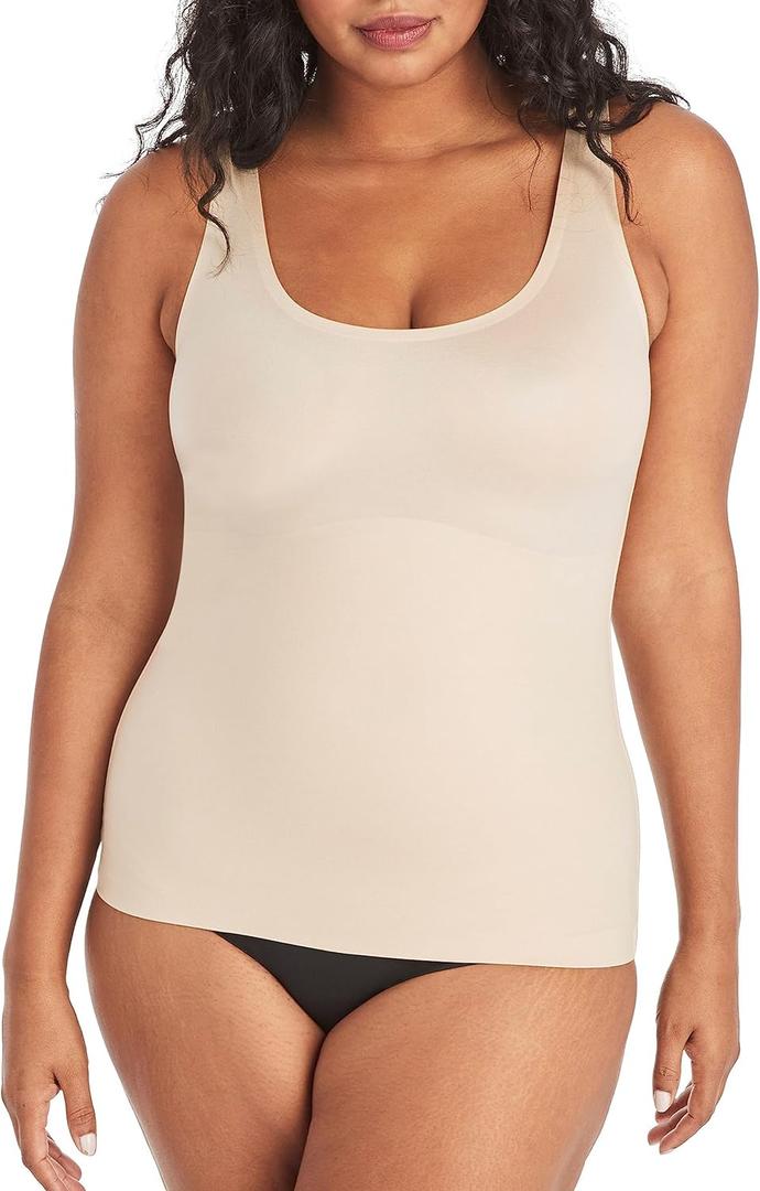 Maidenform Women's Shapewear Cami Tank Top, Tummy Control & Back Smoothing (XX-Large, Latte Lift)