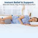 5 STARS UNITED Large Knee Pillow for Side Sleepers - Hip Pain Relief, Memory Foam Leg Cushion for Side Sleeping - Between Legs Pillow for Sciatica & Lower Back Pain, Gray