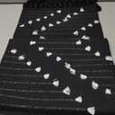 LIVEBOX Boho Black Bathroom Rug 2x3 Bath Mat, Washable Small Cotton Woven Throw Rugs, Moroccan Area Carpet with Tassel for Kitchen Sink Front Door Entryway