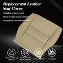 SecosAutoparts 4PCS Driver & Passenger Side Bottom & Top Lean Back Tan Leather Replacement Seat Covers Compatible with Honda CR-V 2007 2008 2009 2010 2011