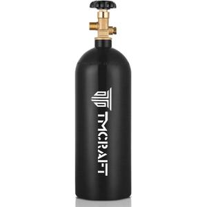 TMCRAFT 5lb CO2 Tank, High Strength Aluminum Alloy Cylinder with CGA-320 Valve, DOT Approved Cylinder for Kegerator kit and Draft Beer Dispensing (Black Glossy Coating)