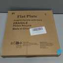 Berglander Black Plastic Plates Set of 8 Pieces 10", Reusable Flat Dinner Plates, Salad Plates, Pasta Bowls, Dishes Set Easy to Carry for Home, Garden, Picnic, Camping, Outdoor