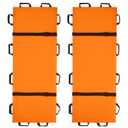 Portable Transport Stretcher with 12 Rubber Handles & Carrying Bag – Dog Stretcher & Gurney, Patient Animal Mover for Emergency Casualty Evacuation, 400lbs Capacity（2Pack Orange）