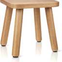 9 Inch Small Wooden Step Stool Solid Wood Stool Wooden Step Stools for Adults Non-Slip One Steps Stools Small Square Stoolss Legs Detachable Holds up to 300 Lbs Bedroom Kitchen