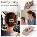 2 x 6 Pack Flat Hair Clips for Women Girls, French Flat Claw Clips for Think Hair Thin Hair with Strong Hold, Non-Slip, Matte Classic Barrettes for All Hair Styling (Black, brown, yellow)