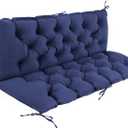 IASEAHK Porch Swing Cushions, Waterproof Swing Cushions for Outdoor Furniture, Patio Swing Cushion 3 Seater for Bench Seat, Glider, Settee, Loveseat, Wicker, 60404 Inch, Navy Blue