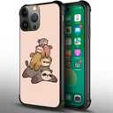 CARLOCA Compatible with iPhone 13 Pro Max Case,Sloth Stack Graphic Design Shockproof Anti-Scratch Drop Protection Case for iPhone 13 Pro Max