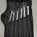 DISEN Extra Long Flex Head Ratcheting Wrench set, 6Pcs Double Box End Long Reach Ratchet Wrench Set Metric 8-19mm, CRV Steel, with Pouch, Gifts for Father, Man