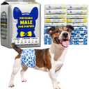 Dono Dog Diapers Male, Disposable Male Dog Wraps 30ct, Ultra Absorbent Doggie Diapers, Rapid-Dry Leak-Proof Puppy Diapers, Wetness Indicator Excitable Urination Incontinence, XSmall