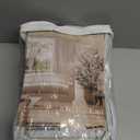 Pinch Pleated Blackout 90 Inch Curtains 70 Inch Wide Linen Dual Layer Soundproof Farmhouse Bedroom Window Curtains for Living Room Sliding Door with Hooks Rings Back Tab 100% Black Out Drapes 1 Panel