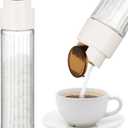 NiHome 16.9 OZ Sugar Dispenser with Automatic Pouring Switch for Home, Kitchen, Coffee Station, Large Capacity Glass Jar for Sugar, Coffee Creamer, Salt, Food-Grade Glass with Anti-Slip Ribbed Design