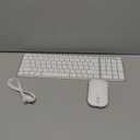 seenda Bluetooth Keyboard and Mouse for Mac, SKM64-2 Multi-Device Rechargeable Slim Wireless Keyboard Mouse Stainless Steel Full Size, Compatible with MacBook Pro/Air, iPad, Mac - White Silver